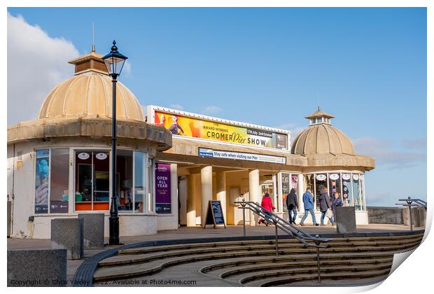 The entrance to Cromer Pier, Norfolk  Print by Chris Yaxley