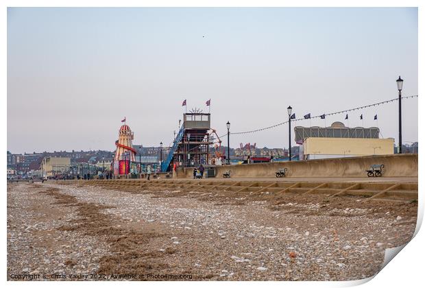 Hunstanton Esplanade Print by Chris Yaxley