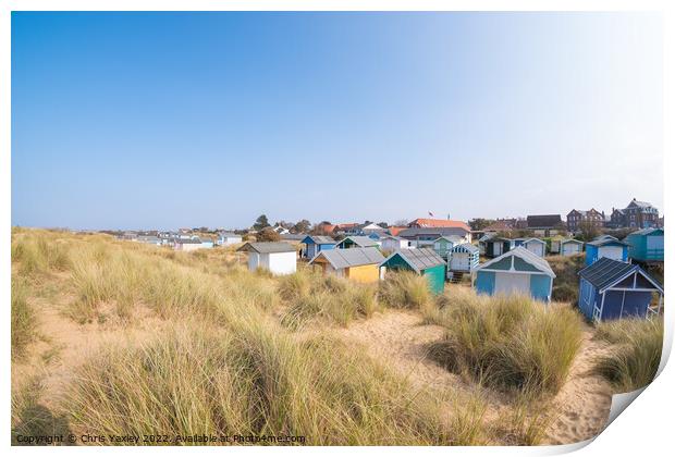Hunstanton beach, North Norfolk Print by Chris Yaxley