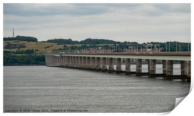 River Tay road bridge in the city of Dundee Print by Chris Yaxley