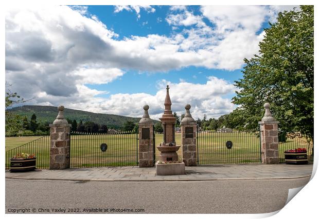 Aboyne Park entrance, Aberdeenshire Print by Chris Yaxley