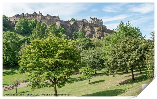 Edinburgh Castle Print by Chris Yaxley