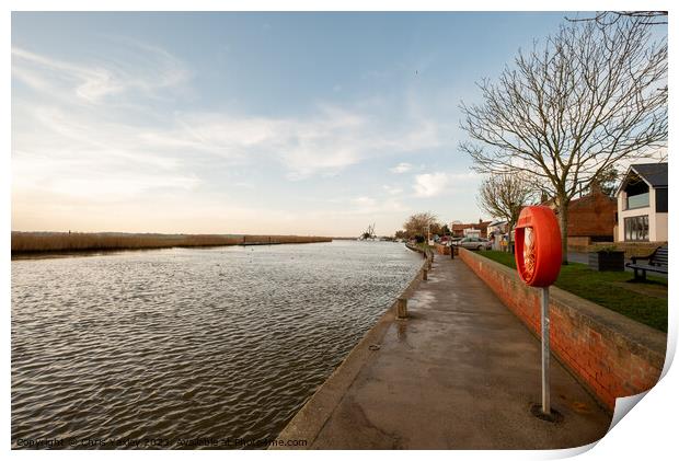 Reedham, Norfolk Broads Print by Chris Yaxley