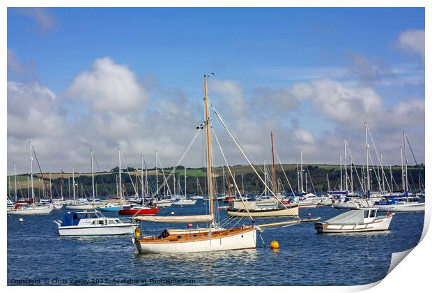 View across the Camel Estuary, Cornwall Print by Chris Yaxley