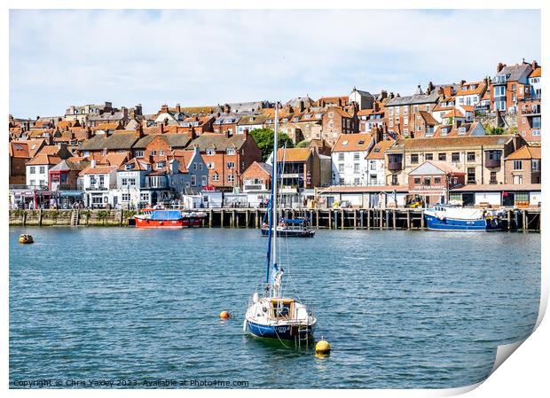 Whitby Harbour, North Yorkshire Print by Chris Yaxley