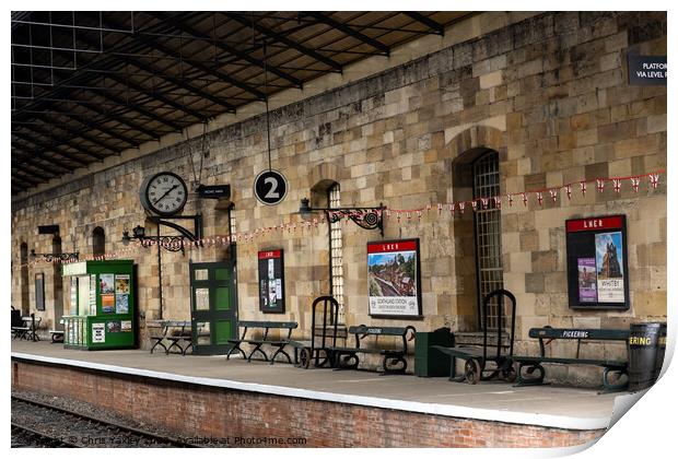 Pickering train station Print by Chris Yaxley