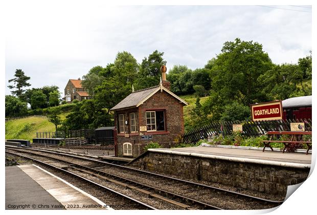 Goathland train station Print by Chris Yaxley