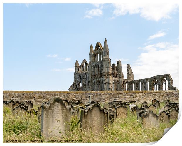 Whitby Abbey Print by Chris Yaxley