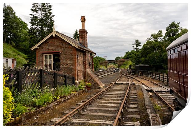 Signal house on the North York Moors Railway Print by Chris Yaxley