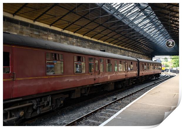 Train at Pickering train station Print by Chris Yaxley
