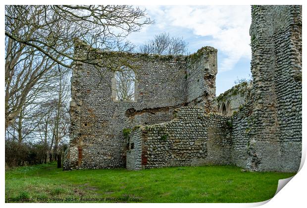 Priory of St Mary in the meadow Print by Chris Yaxley