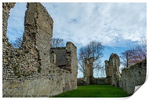 Priory of St Mary in the meadow Print by Chris Yaxley