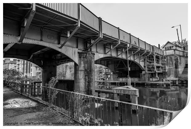 Carrow Bridge crossing over the River Wensum Print by Chris Yaxley