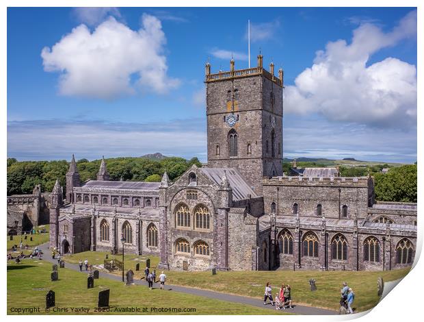 St David's Cathedral, Pembrokeshire Print by Chris Yaxley