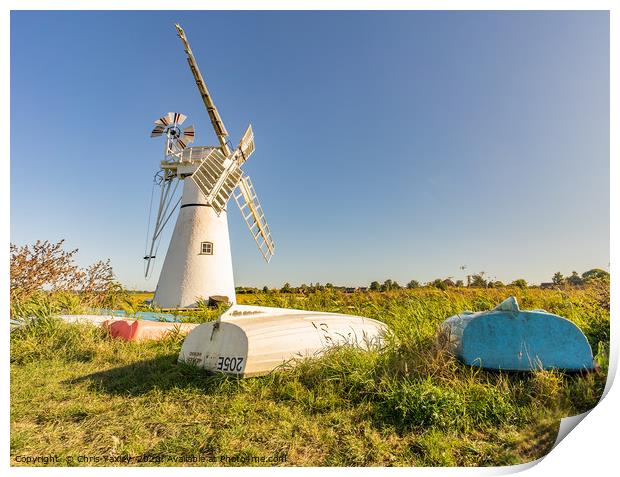 Thurne Mill, Norfolk Print by Chris Yaxley