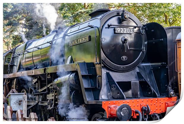 The Black Prince steam train in Norfolk Print by Chris Yaxley