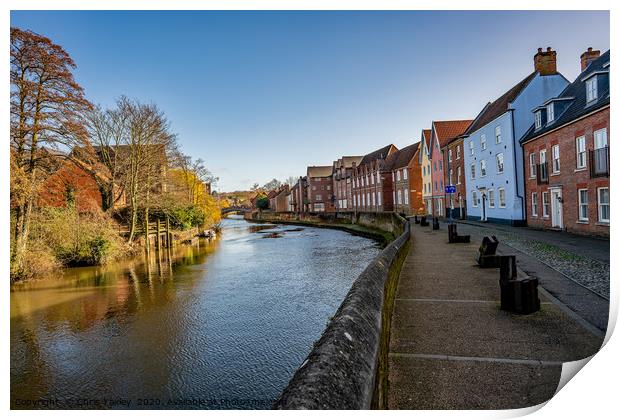 The historic Quayside in the city of Norwich Print by Chris Yaxley