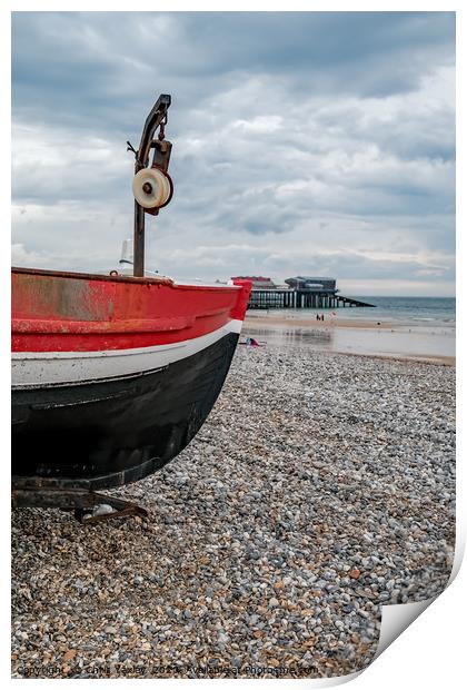 Traditional "Cromer crabs" fishing boat  Print by Chris Yaxley