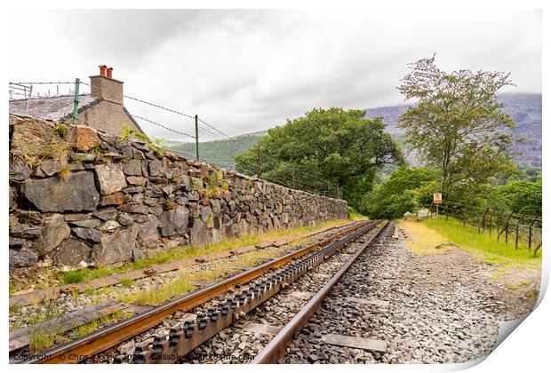 Mount Snowdon Railway, Llanberis, North Wales Print by Chris Yaxley