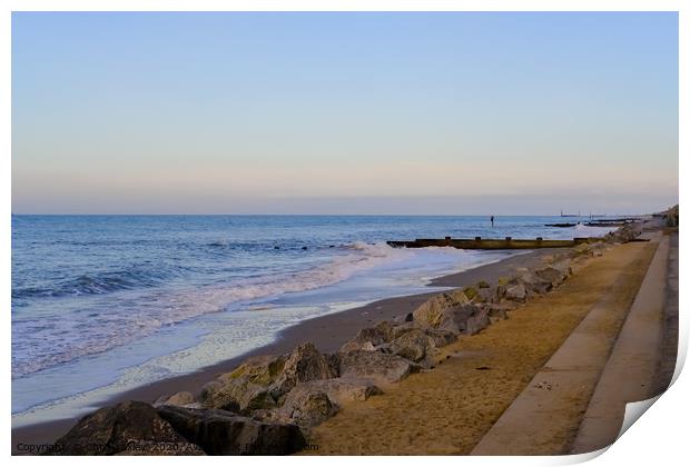 Cart Gap Beach as the sun started to set Print by Chris Yaxley