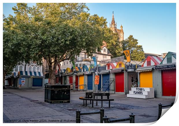 The front of the outdoor market in the city of Nor Print by Chris Yaxley