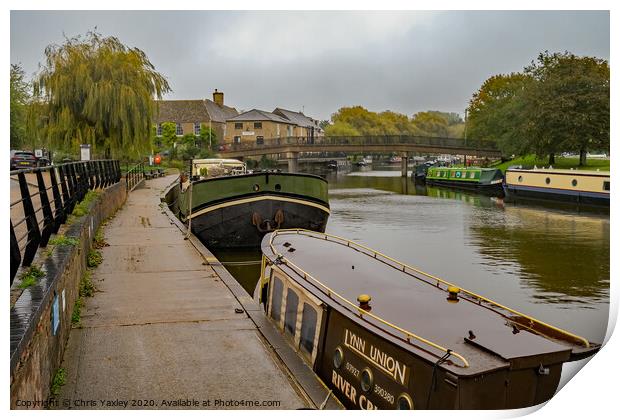 The River Great Ouse, Ely Print by Chris Yaxley