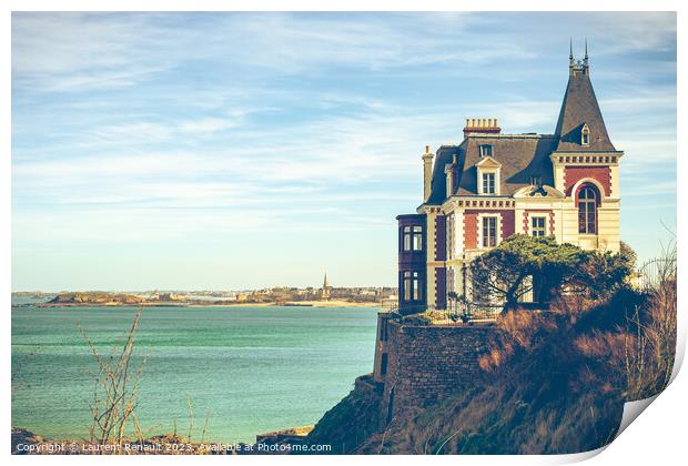 Belle Epoque house in Dinard. Photography taken in France Print by Laurent Renault