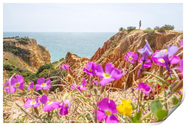 Cliffs and nature, Praia da Marinha, Algarve, Portugal Print by Laurent Renault