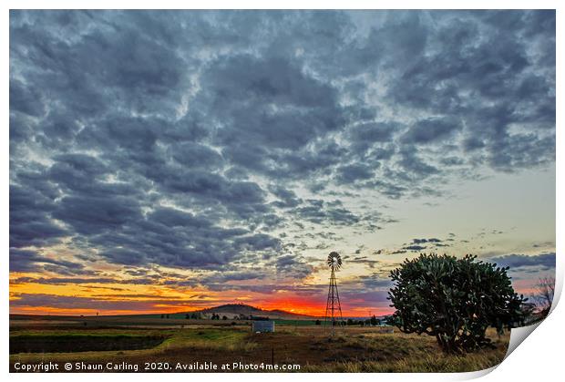 South East Queensland Sunset Print by Shaun Carling