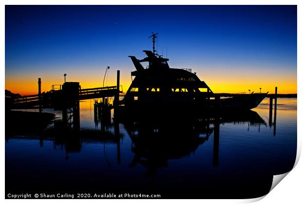 Sunrise Over Cleveland Harbour, Australia Print by Shaun Carling