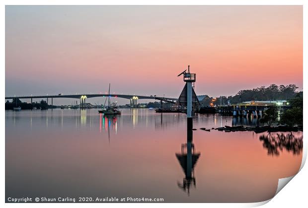 Sunrise Over The Gateway Bridge Print by Shaun Carling