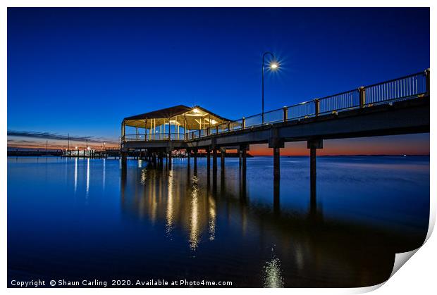 Redcliffe Pier Sunrise Print by Shaun Carling
