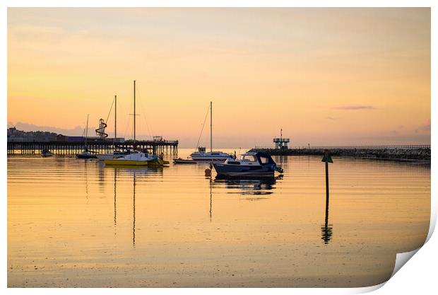 Herne Bay Sunset Print by Eileen Wilkinson ARPS EFIAP