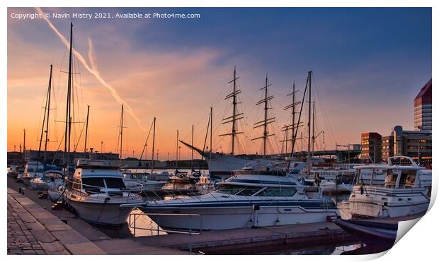 The Harbour Gothenburg, Sweden Print by Navin Mistry