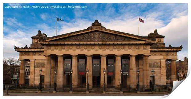 Scottish National Gallery, Princes Street Edinburgh Print by Navin Mistry