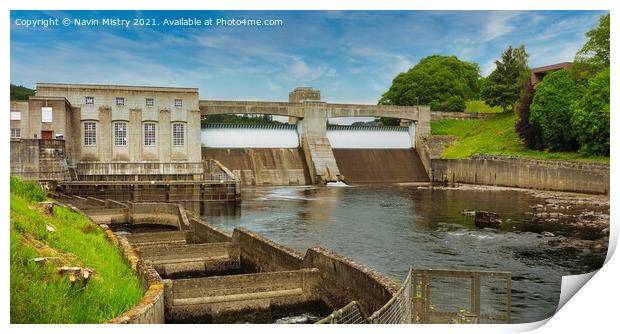 Pitlochry Hydro-Electric Power Station Print by Navin Mistry