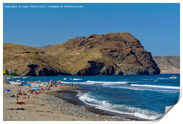Playa de los Muertos Cabo de Gata Print by Navin Mistry