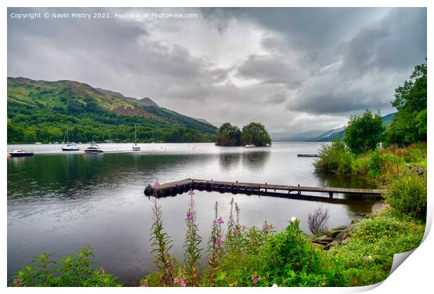 A view of Loch Earn Perthshire  Print by Navin Mistry