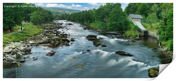 River Tay at Grandtully, Perthshire Print by Navin Mistry