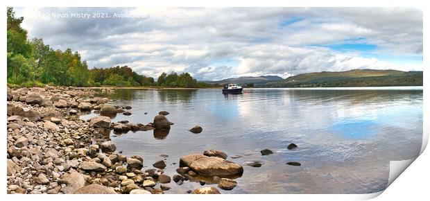 The South Shore of Loch Rannoch, Perthshire Scotland Print by Navin Mistry