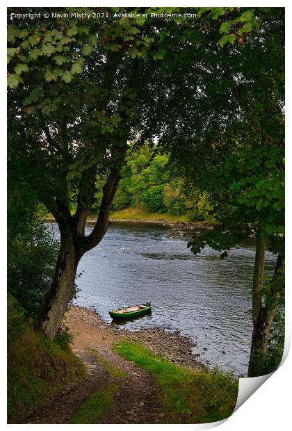 Taymount Salmon Fishing, River Tay, Scotland Print by Navin Mistry