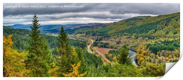 A panoramic view from The Pine Cone View Point Print by Navin Mistry