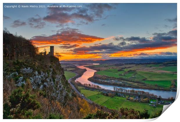 Kinnoull Hill Sunrise  Print by Navin Mistry