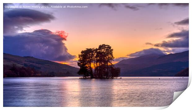 Loch Tay Sunset  Print by Navin Mistry