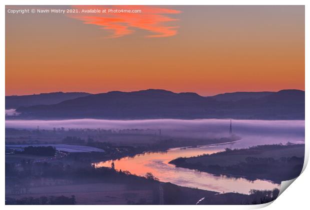 River Tay Sunrise   Print by Navin Mistry