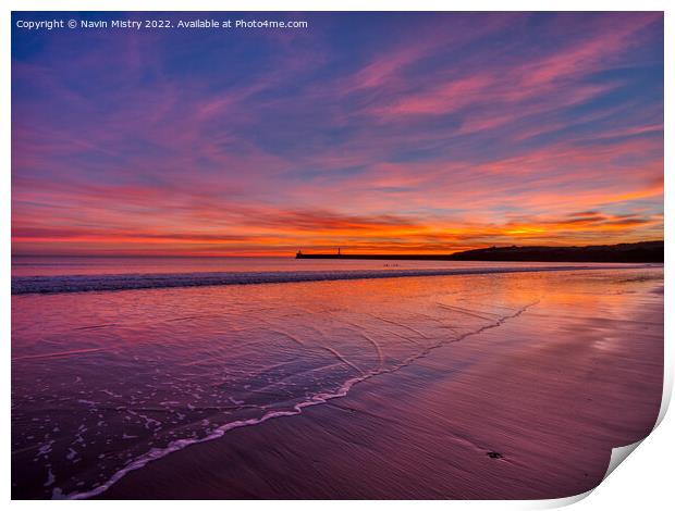 Aberdeen Beach Sunrise 3 Print by Navin Mistry