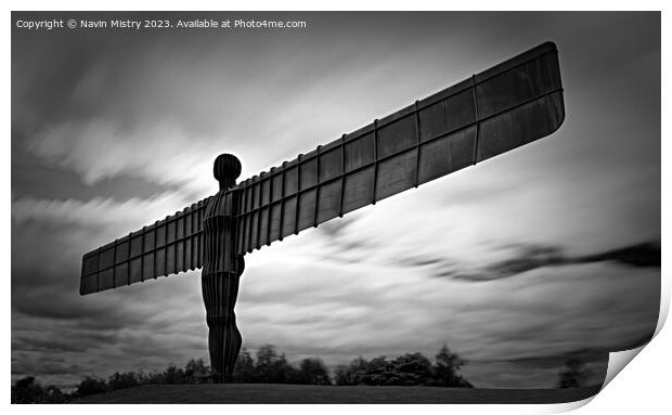 The Angel of the North, Gateshead, England  Print by Navin Mistry