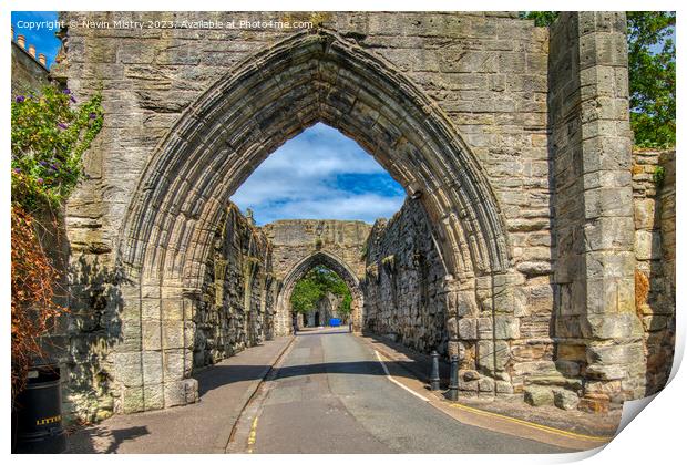 St. Andrews Cathedral Walls, Fife, Scotland Print by Navin Mistry