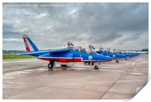 Patrouille de France Alpha Jet Print by Navin Mistry