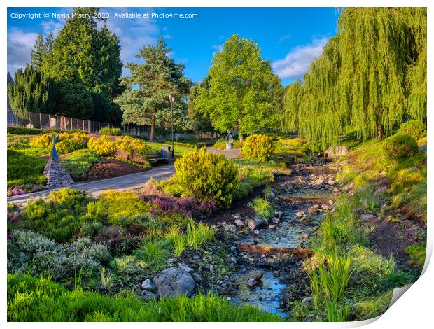The Rodney Gardens Perth Scotland Summer     Print by Navin Mistry
